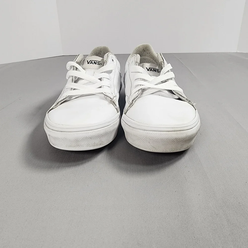 Vans Youth 5.0 White Leather Low Top Skate Sneakers 500714